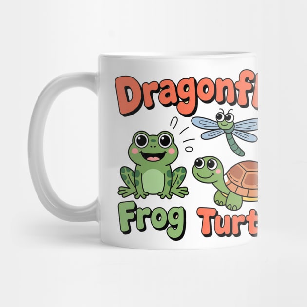 Subtle Political Humor Frog Dragonfly Turtle – Funny Animal Cartoon Design by ArtistTee ⭐⭐⭐⭐⭐